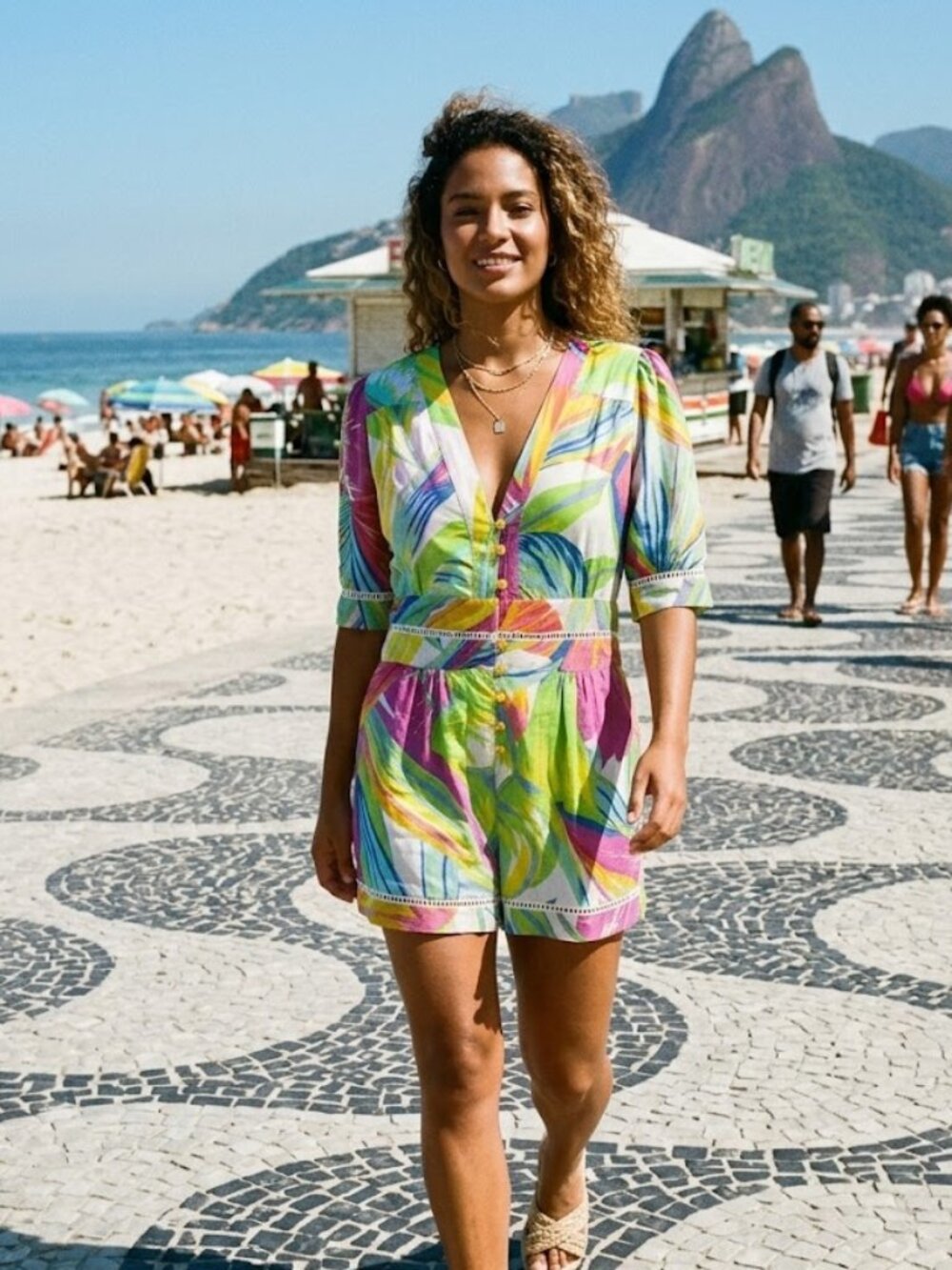 FARM Rio Rainbow Leafs Romper